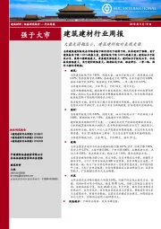 建筑建材行业周报：大盘走弱抛压小，建筑建材相对表现更佳