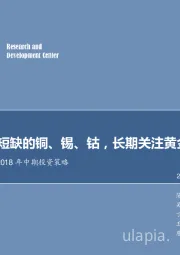 有色金属行业2018年中期投资策略：看好供给短缺的铜、锡、钴，长期关注黄金、稀土