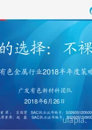 有色金属行业2018半年度策略：进攻的选择：不裸泳者