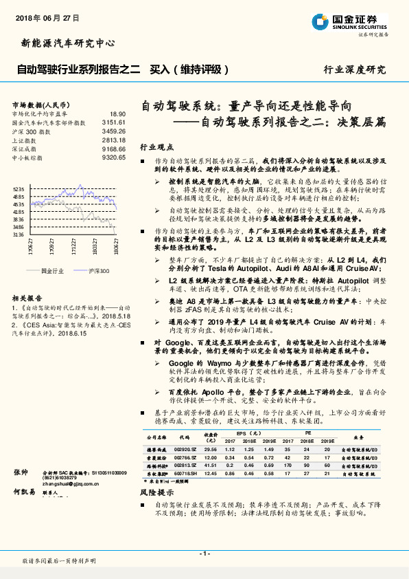 自动驾驶系列报告之二：决策层篇：自动驾驶系统：量产导向还是性能导向