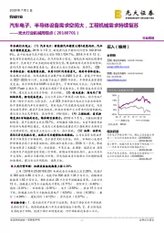 光大行业机械周观点：汽车电子、半导体设备需求空间大，工程机械需求持续复苏