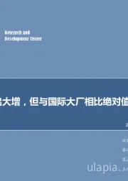 电子行业周报：半导体支出大增，但与国际大厂相比绝对值依旧较小