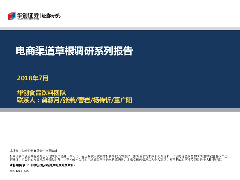 电商渠道草根调研系列报告