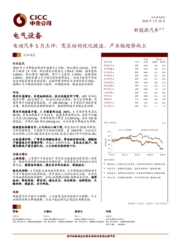 电气设备：电动汽车5月点评：需求结构优化提速，产业链趋势向上