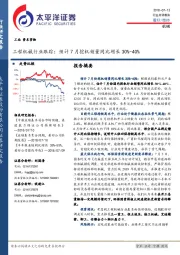 工程机械行业跟踪：预计7月挖机销量同比增长30%-40%