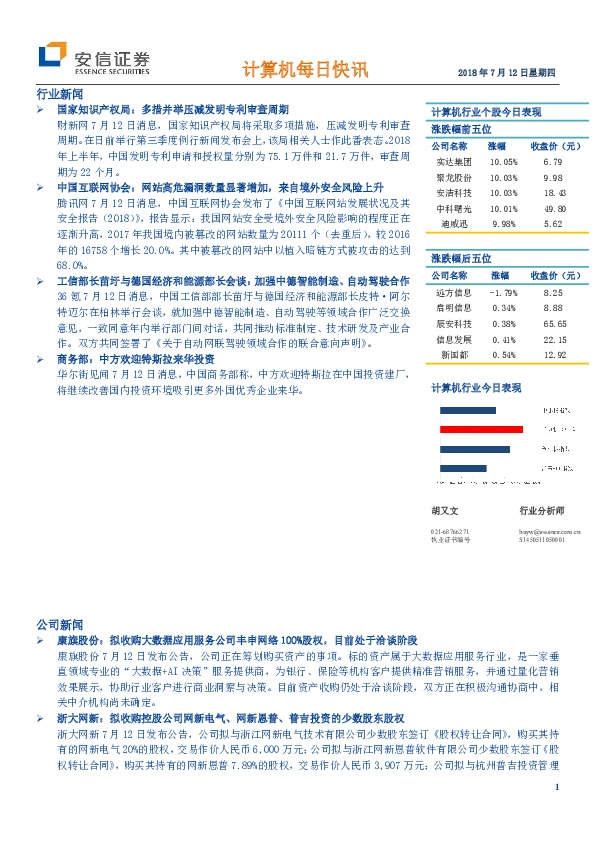 计算机每日快讯