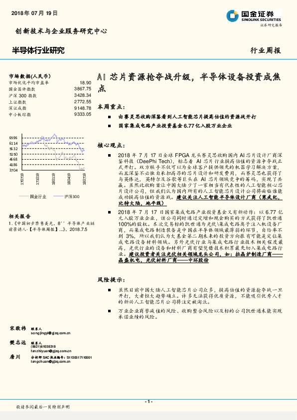 半导体行业研究：AI芯片资源抢夺战升级，半导体设备投资成焦点