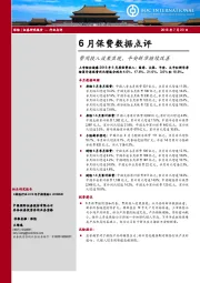 6月保费数据点评：费用投入效果显现，平安新单继续改善