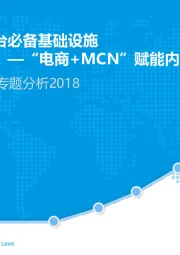 中国内容电商市场与题分析2018：内容成为电商平台必备基础设施—“电商+MCN”赋能内容供应链