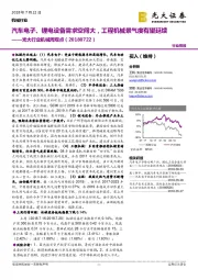 机械周观点：汽车电子、锂电设备需求空间大，工程机械景气度有望延续