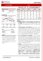 汽车行业月度报告：当泥沙俱下之时，多一份对价值的清醒认知