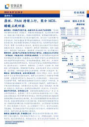 基础化工行业周报：涤丝、PA66持续上行，聚合MDI、醋酸止跌回涨