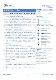 新能源汽车7月刊：抢装后产销转淡，新车型上量显著