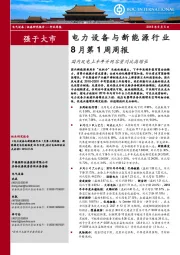 电力设备与新能源行业8月第1周周报：国内风电上半年并网容量同比高增长