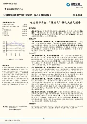 公用事业与环保产业行业研究 周报：电力防守突出，“煤改气”催化天然气消费