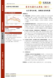 家用电器行业周报（W31）：6月彩电旺销，持续性有待观察