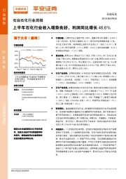 石油石化行业周报：上半年石化行业收入增势良好，利润同比增长46.6%