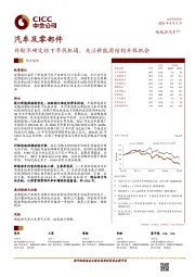 汽车及零部件：补贴不确定性下寻找机遇，关注新能源结构升级机会