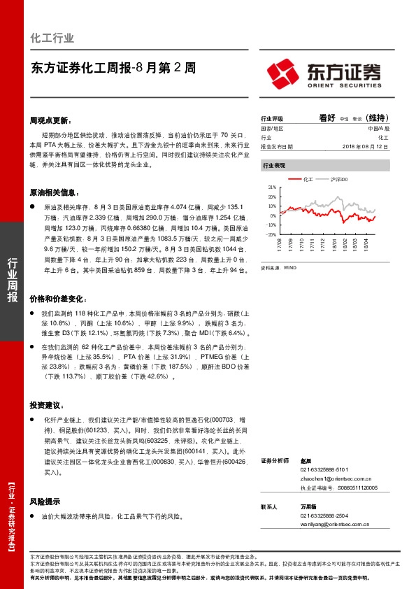 化工周报-8月第2周