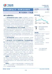 银行业最新观点及一周回顾：两个近忧和一个远虑