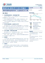 保险行业2018年1至6月概况：寿险保费增速保持回升，权益投资占比下降