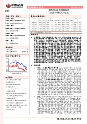 钢铁行业月度跟踪报告：关注环保限产持续性