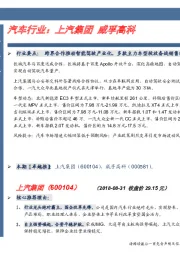 汽车行业:上汽集团 威孚高科
