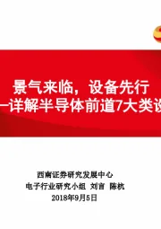 详解半导体前道7大类设备：景气来临，设备先行