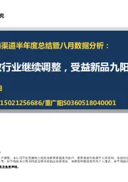 家电行业电商渠道半年度总结暨八月数据分析：多因素致行业继续调整，受益新品九阳表现优异