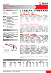 新能源乘用车8月销量点评：8月保持高增长，旺季销量更值期待