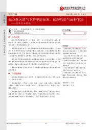 化工行业周报：亮点在天然气下游甲醇尿素、前期高景气品种下滑