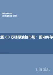 石油开采行业周报：每周油记：美国80万桶原油抢市场：国内库存创新低！