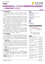 纺织服装行业周报:促进消费政策拟出台,9月USDA预测我国明年棉花供需继续偏紧