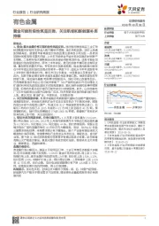 有色金属行业研究周报：黄金可能阶段性筑底反弹，关注钒钼和新能源补库持续