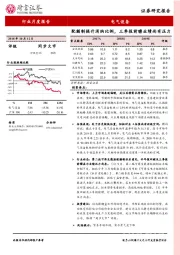 电气设备：配额制提升消纳比例，三季报前瞻业绩尚有压力