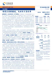 电力设备行业动态分析：特高压高歌猛进，电动车不负旺季