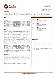 中国半导体：材料—细分领域实现技术突破，进口替代有望加快