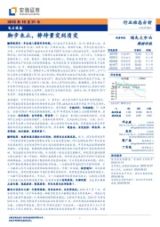 电力设备行业动态分析：脚步未止，静待量变到质变