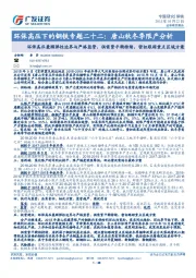 环保高压下的钢铁专题二十二：唐山秋冬季限产分析：环保高压兼顾弹性边界与严格监管，供需紧平衡持续，密切跟踪重点区域方案