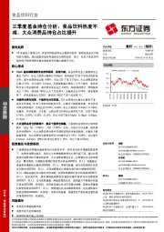 食品饮料行业三季度基金持仓分析：食品饮料热度不减，大众消费品持仓占比提升