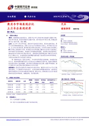 汽车行业周报：乘用车市场表现分化 主力车企表现优秀