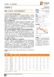 石油化工行业研究周报：黑色10月之后，石化行业向何处去？