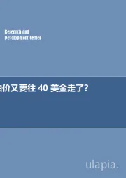 石油开采行业周报：每周油记：油价又要往40美金走了？