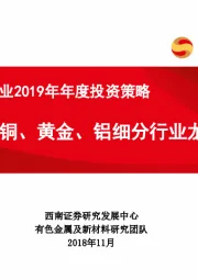 有色金属行业2019年年度投资策略：关注铜、黄金、铝细分行业龙头