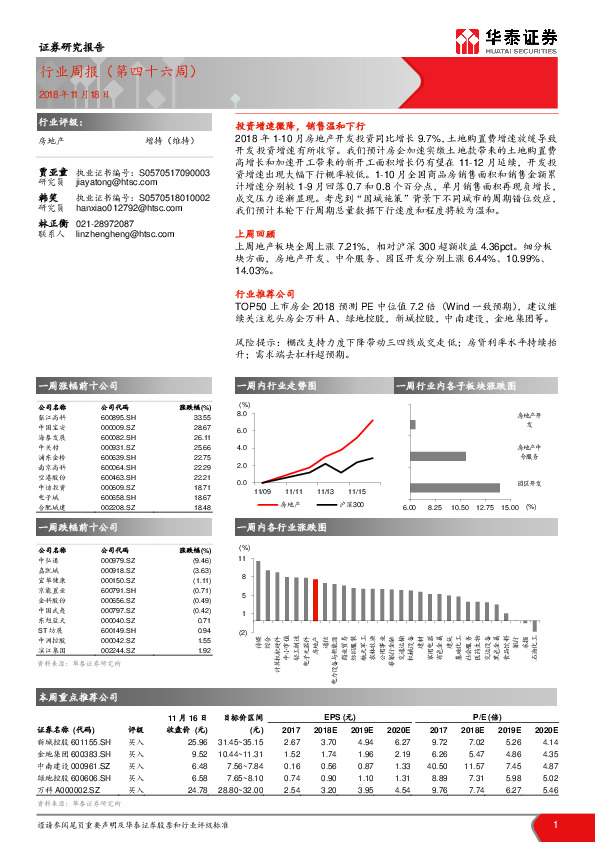 房地产行业周报（第四十六周）