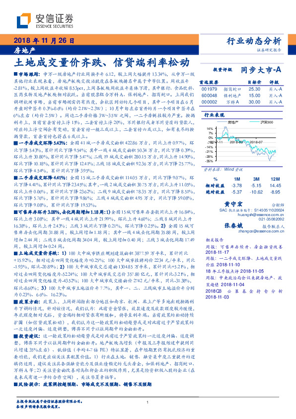 房地产行业动态分析：土地成交量价齐跌、信贷端利率松动