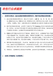 有色行业卓越推