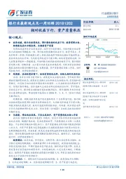 银行业最新观点及一周回顾：相对收益下行，资产质量承压
