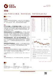 2019年保险行业展望：寿险仍有挑战，财险风险收益比突出