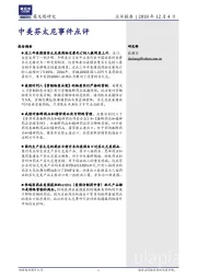 中美芬太尼事件点评（医药行业）